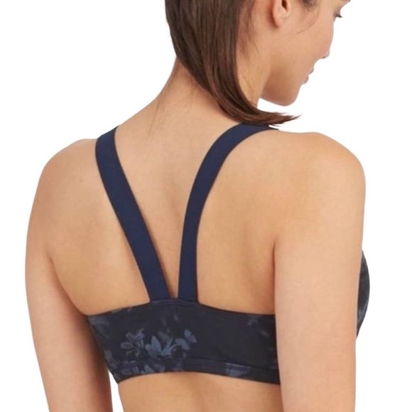 SPANX Midnight Garden Print Low Impact Sports Bra - Size Large - Picture 5 of 7